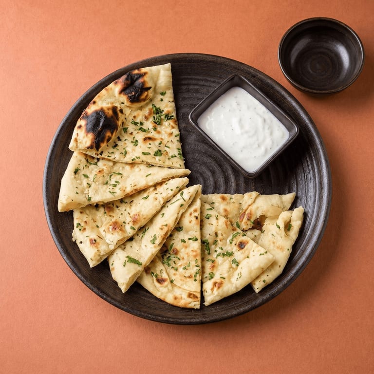 Delicious Garlic Naan Awaits